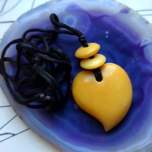 Chunky heart pendant necklace